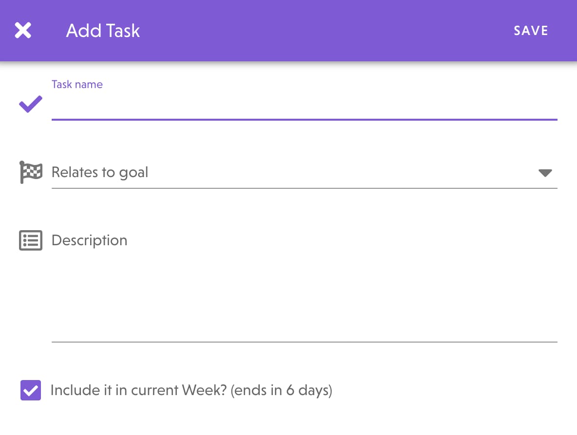 new task form in theLIFEBOARD
